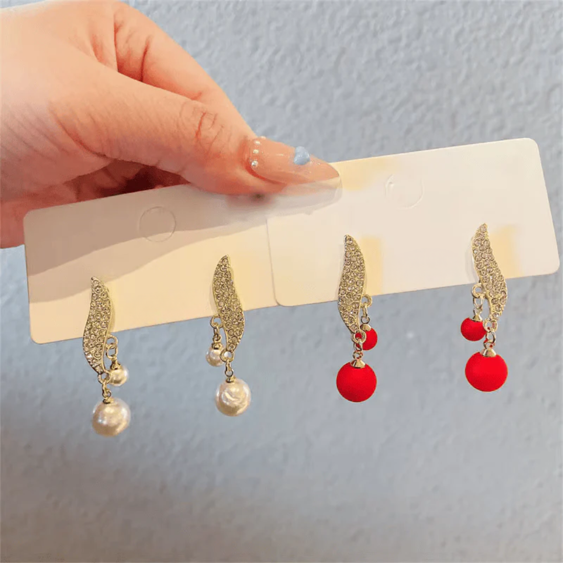 Elegant Pearl Dangle Earrings