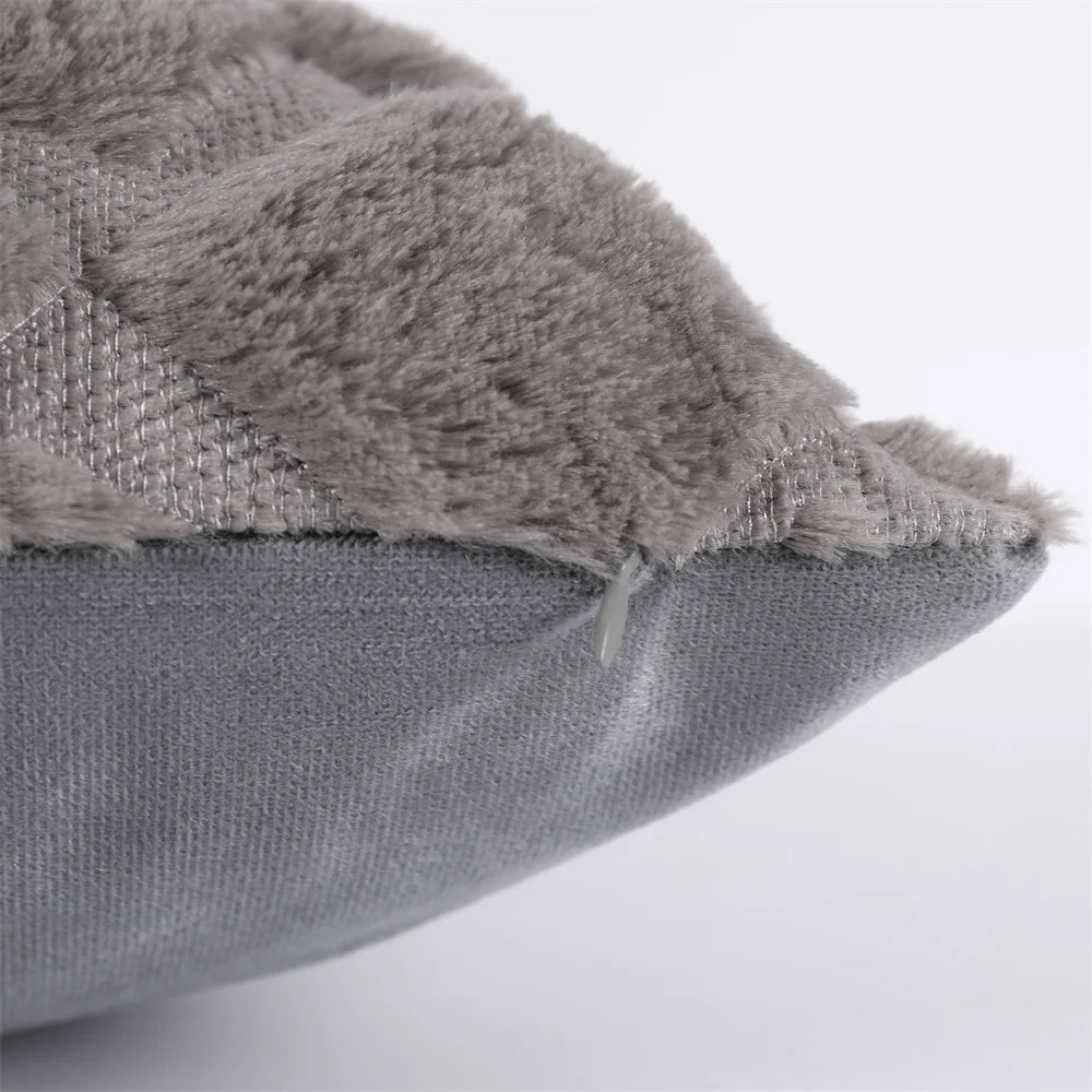 Faux Wool Patterned Pillow Cover