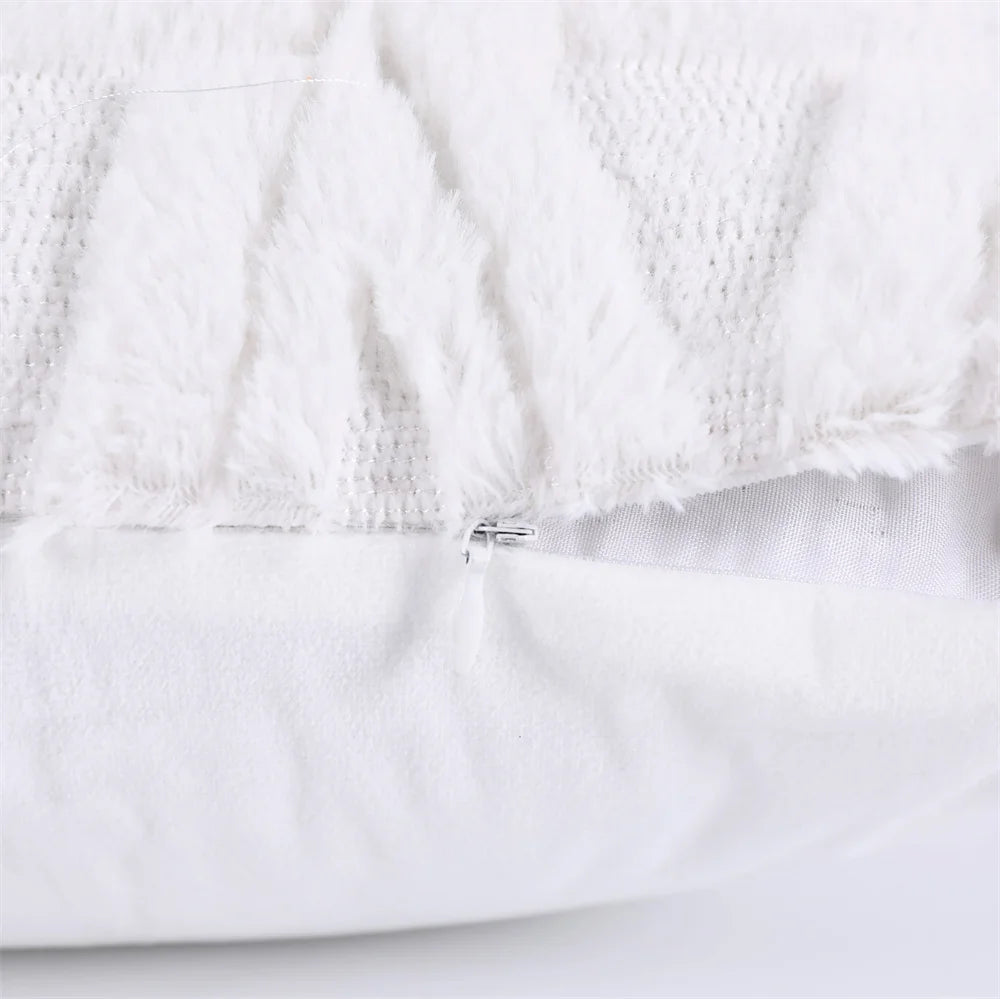 Faux Wool Patterned Pillow Cover