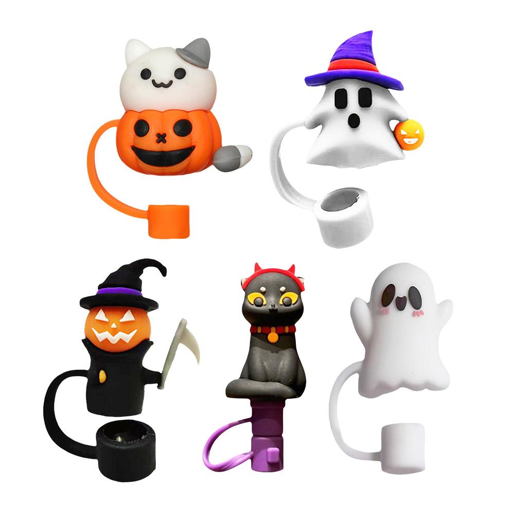Bow & Halloween- themed Straw Covers Caps for Stanley Cups