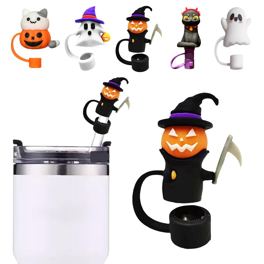 Bow & Halloween- themed Straw Covers Caps for Stanley Cups