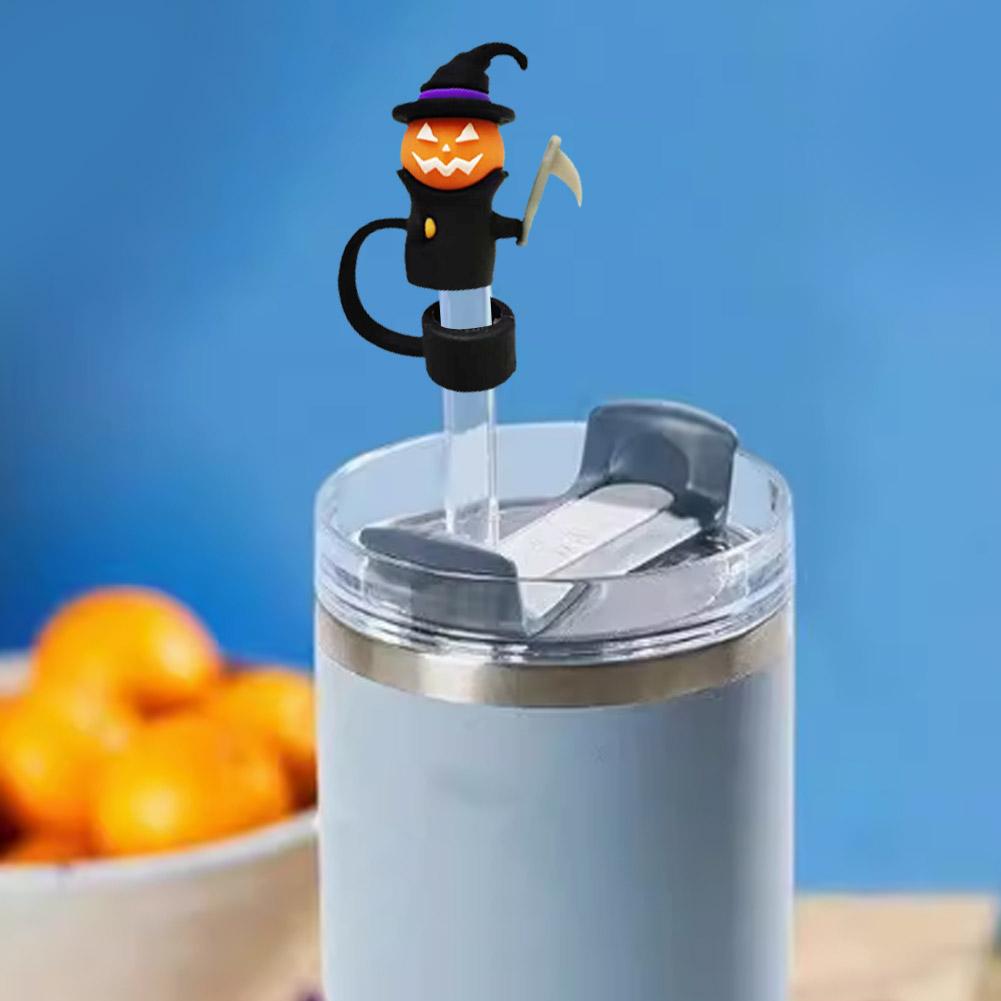 Bow & Halloween- themed Straw Covers Caps for Stanley Cups