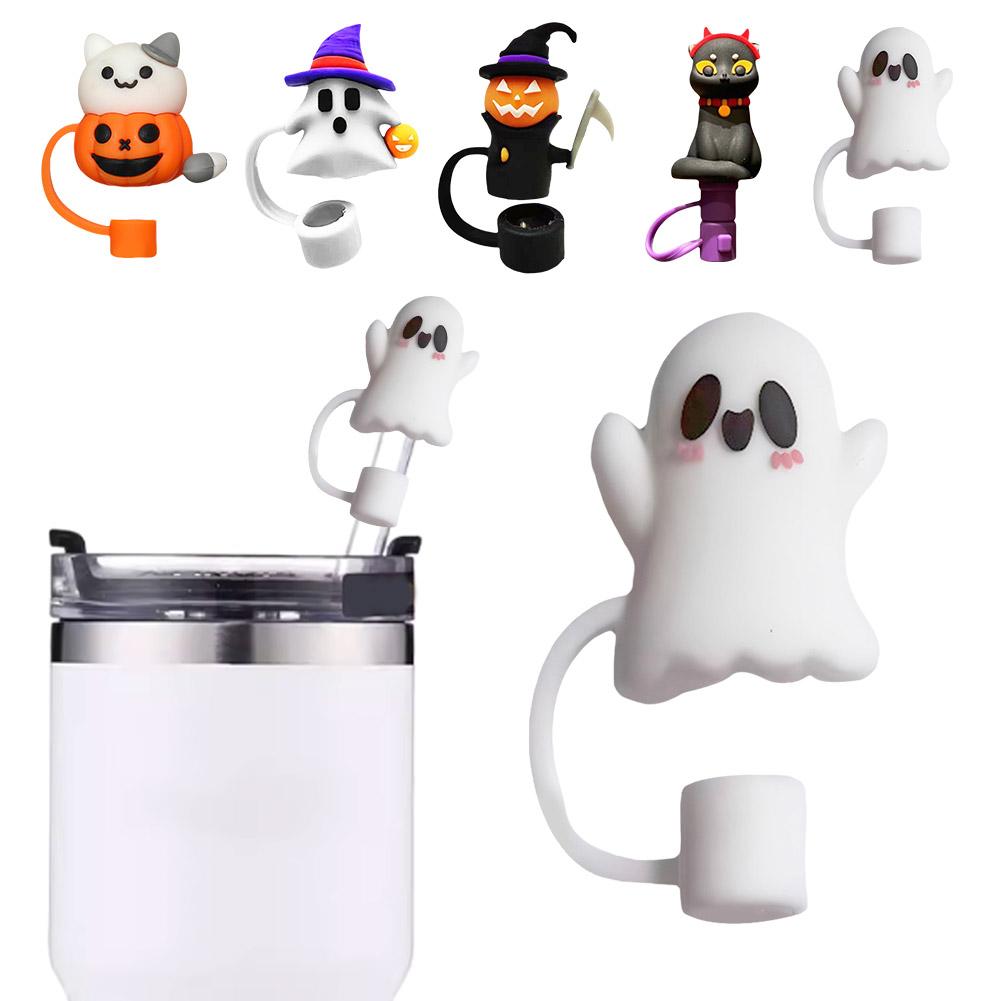 Bow & Halloween- themed Straw Covers Caps for Stanley Cups