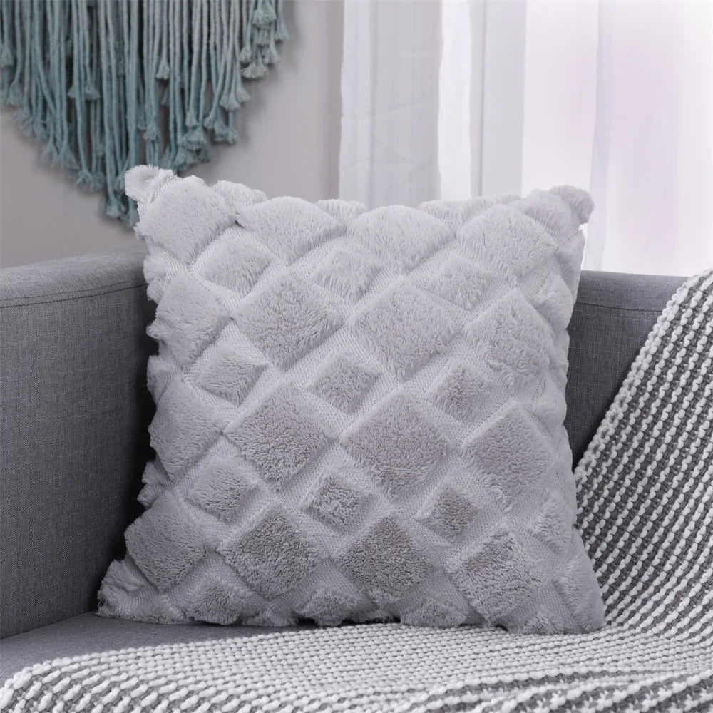 Faux Wool Patterned Pillow Cover