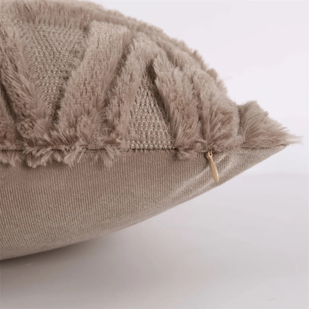 Faux Wool Patterned Pillow Cover
