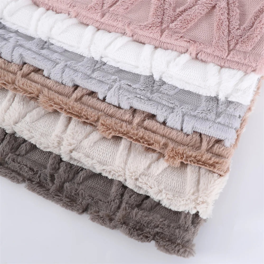 Faux Wool Patterned Pillow Cover