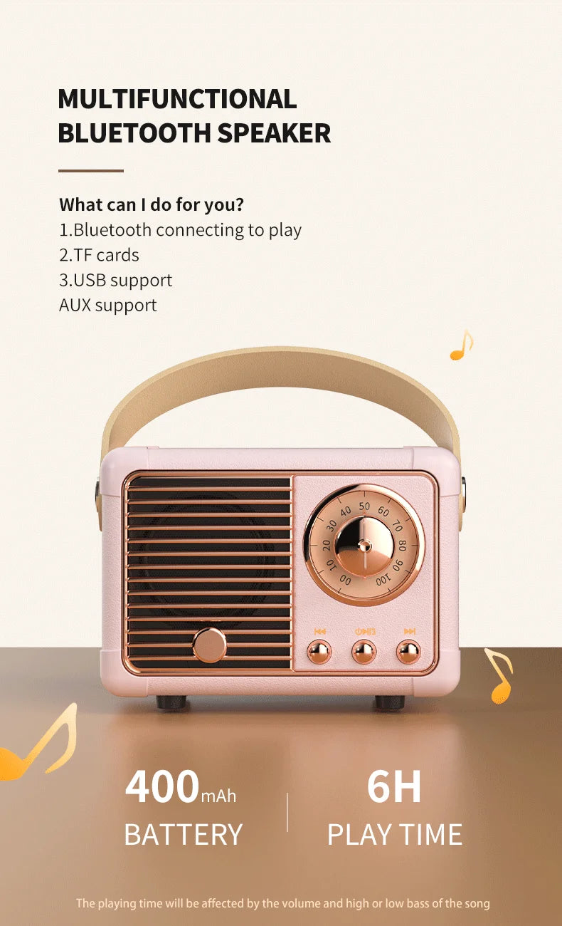 Retro Bluetooth Mini Speaker