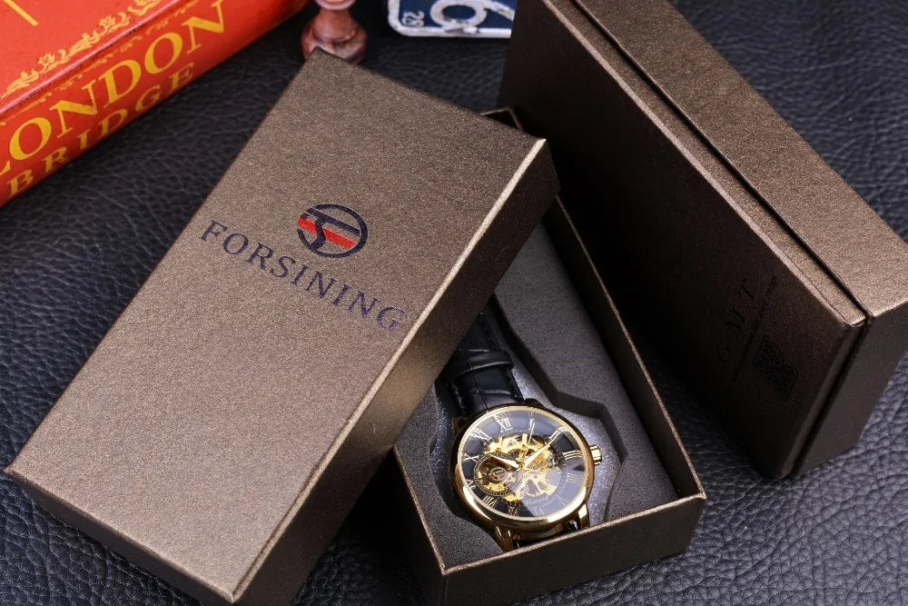 Men's Luxury Skeleton Dial Mechanical Watch