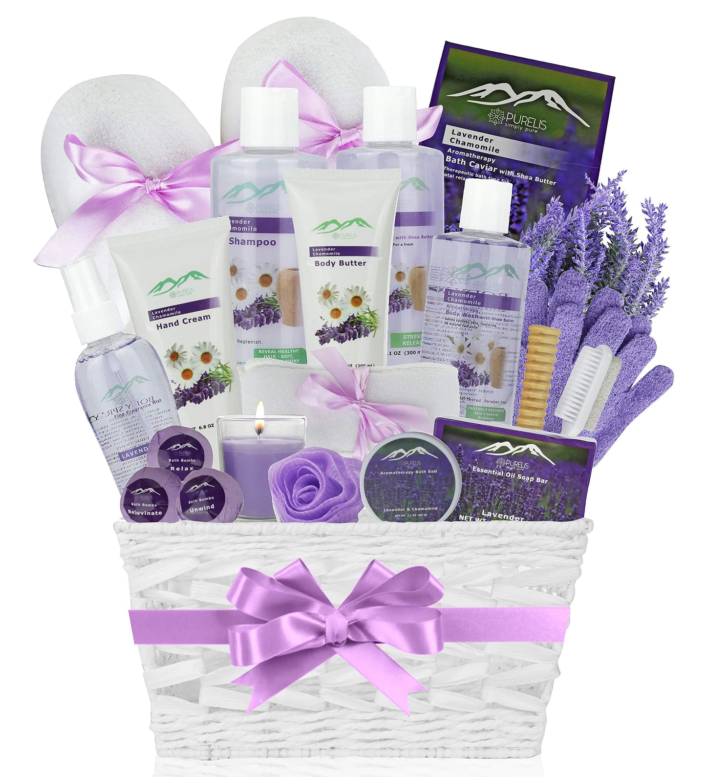 Deluxe Lavender Chamomile Spa Basket! #1 Spa Gift Basket
