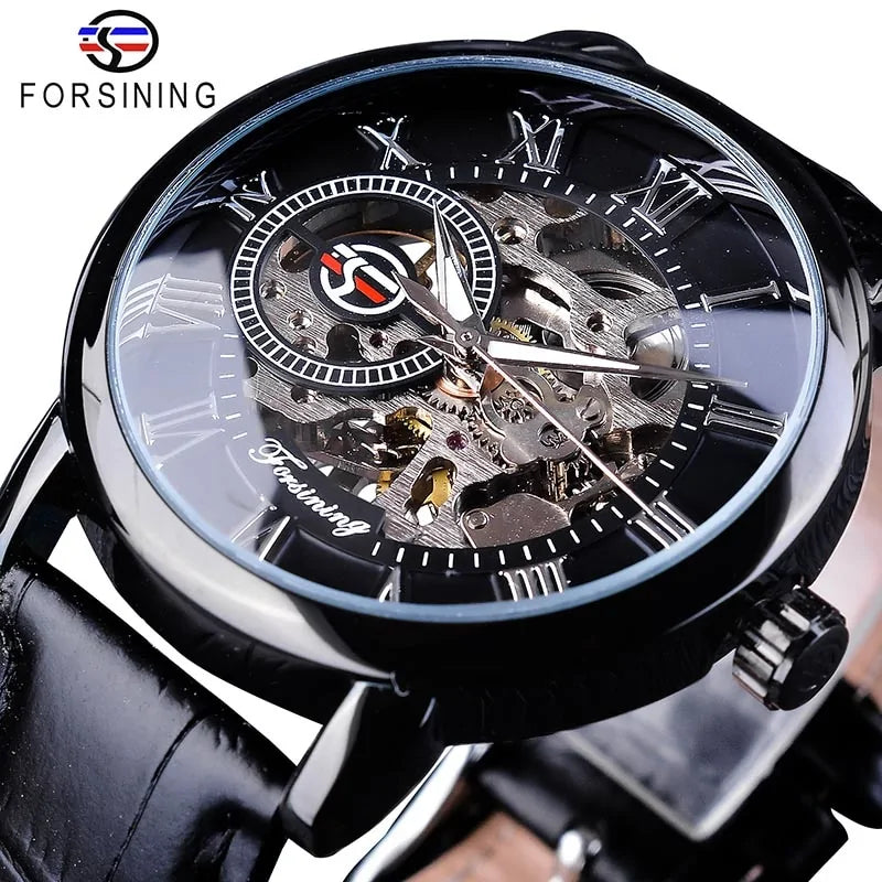 Men's Luxury Skeleton Dial Mechanical Watch