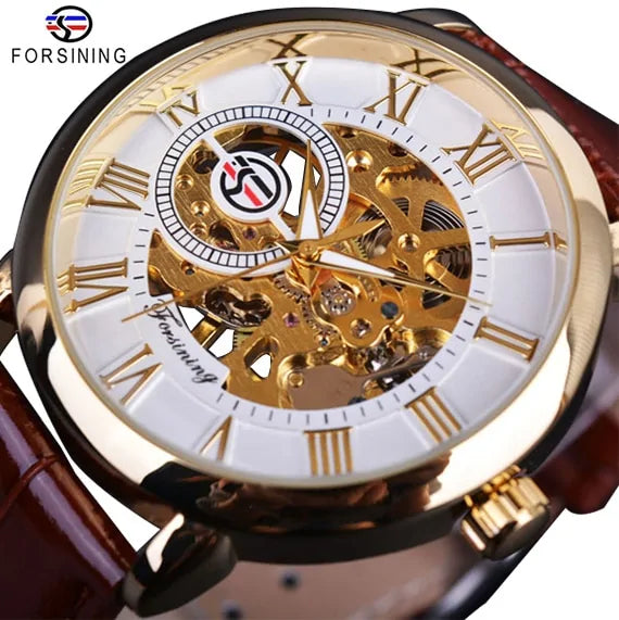 Men's Luxury Skeleton Dial Mechanical Watch