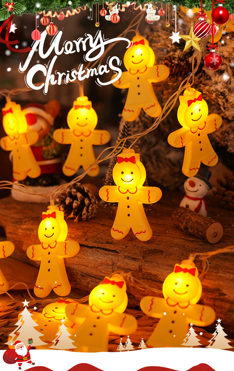 Gingerbread Man USB Powered LED String Lights
