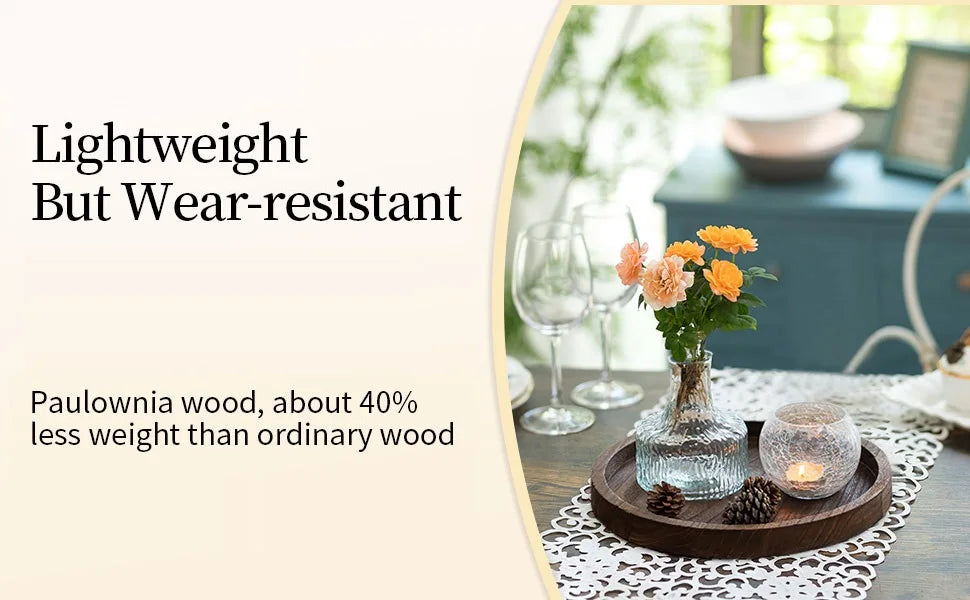 Rustic Round Vintage Serving Tray