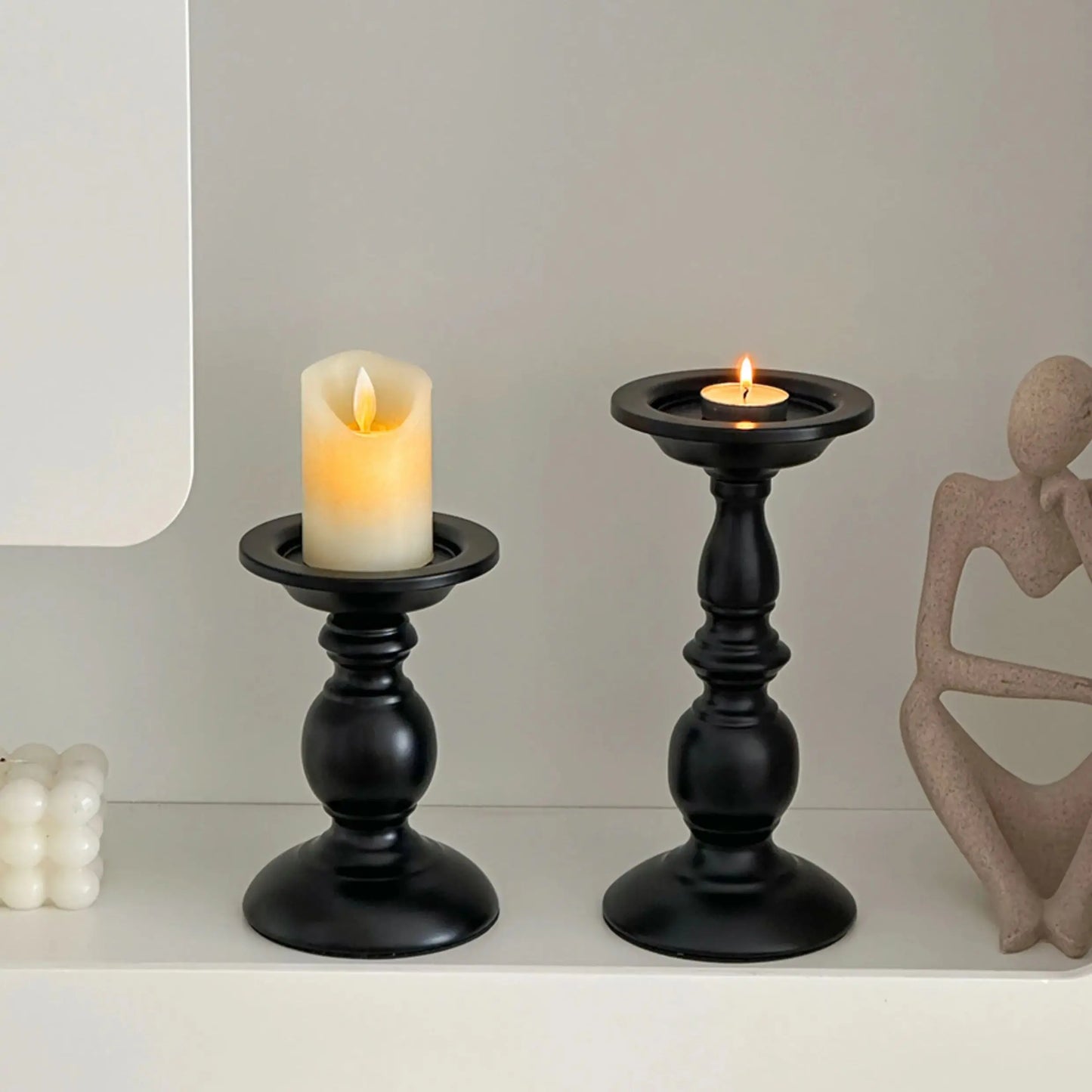 Black Iron Candlestick