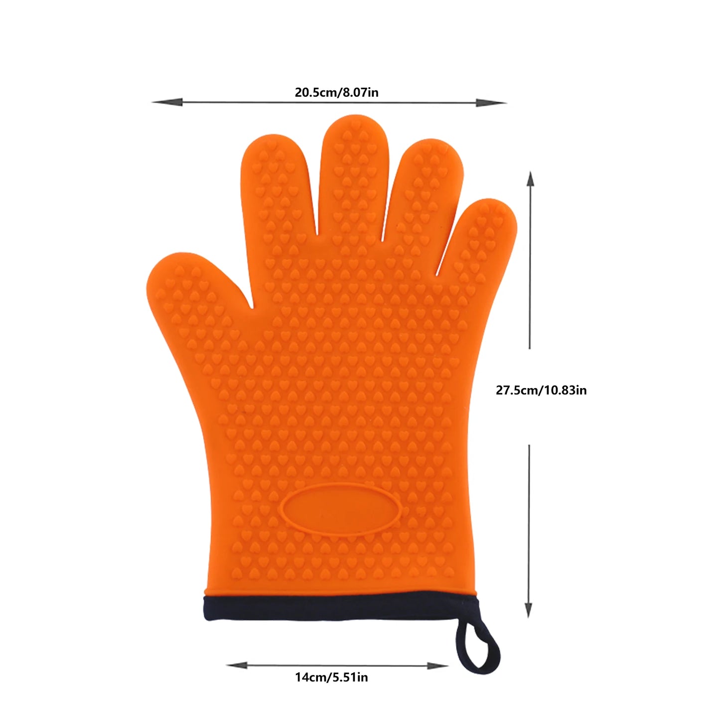 Silicone Heat-Resistant Baking Gloves for Kitchen or BBQ