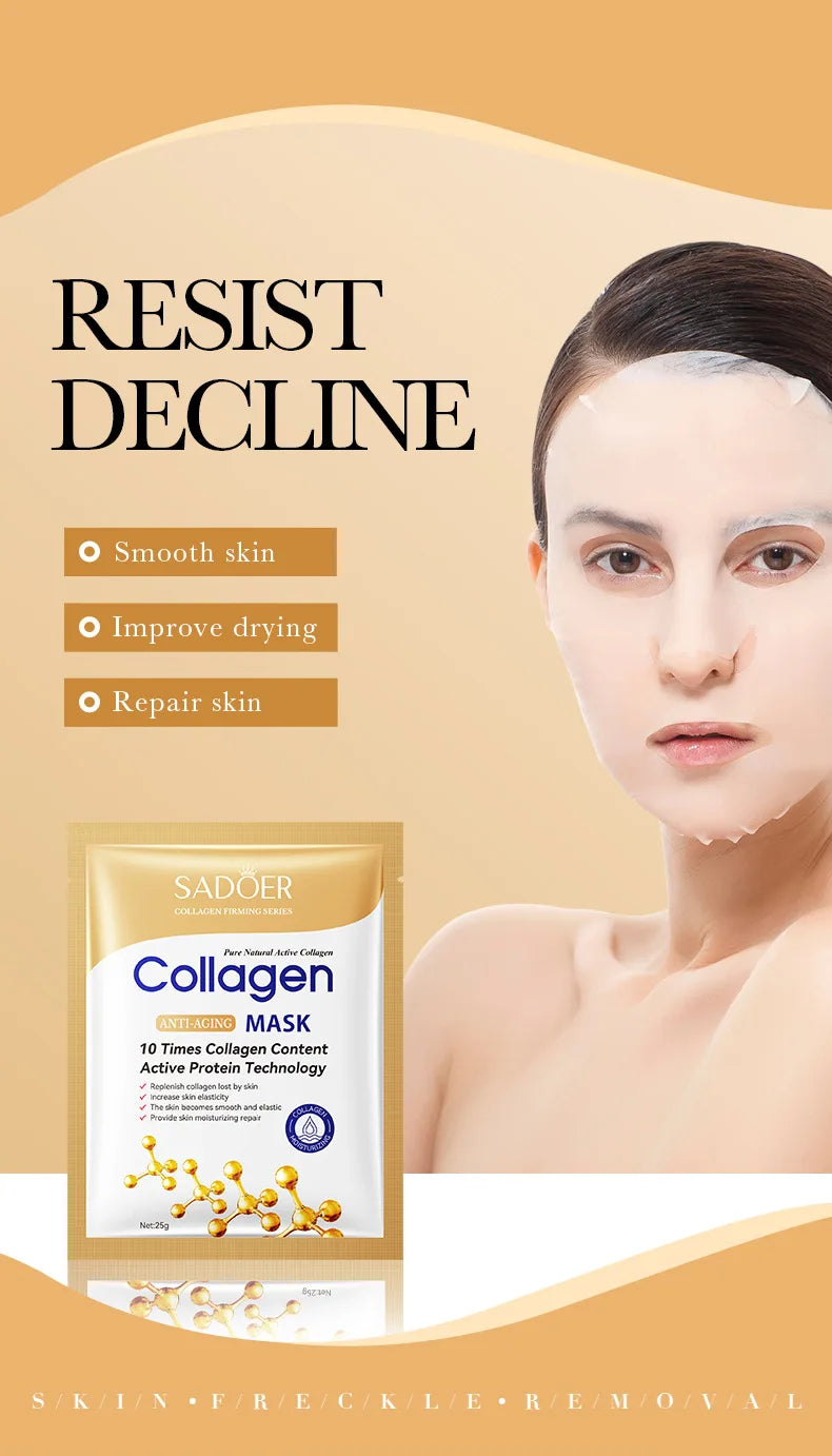 20pcs Hyaluronic Acid & Collagen Face Mask- Korean Skin Care