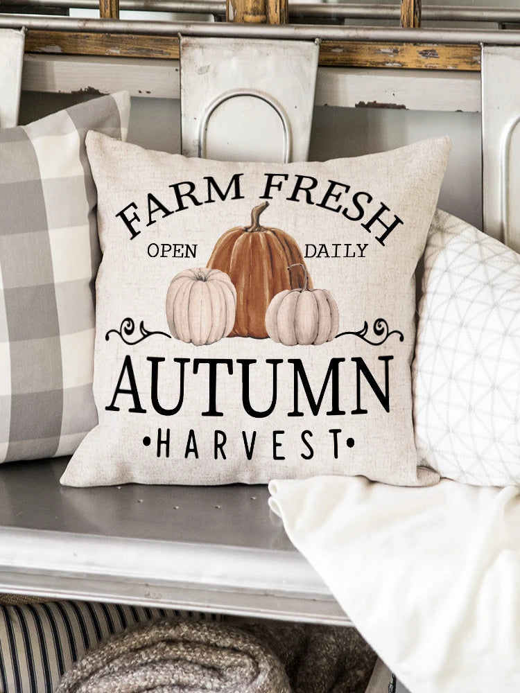 Fall Pumpkin Vintage Pillow Covers