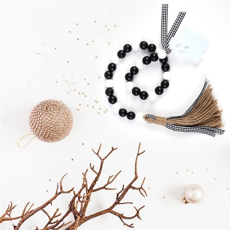 Halloween Wood Bead Garland