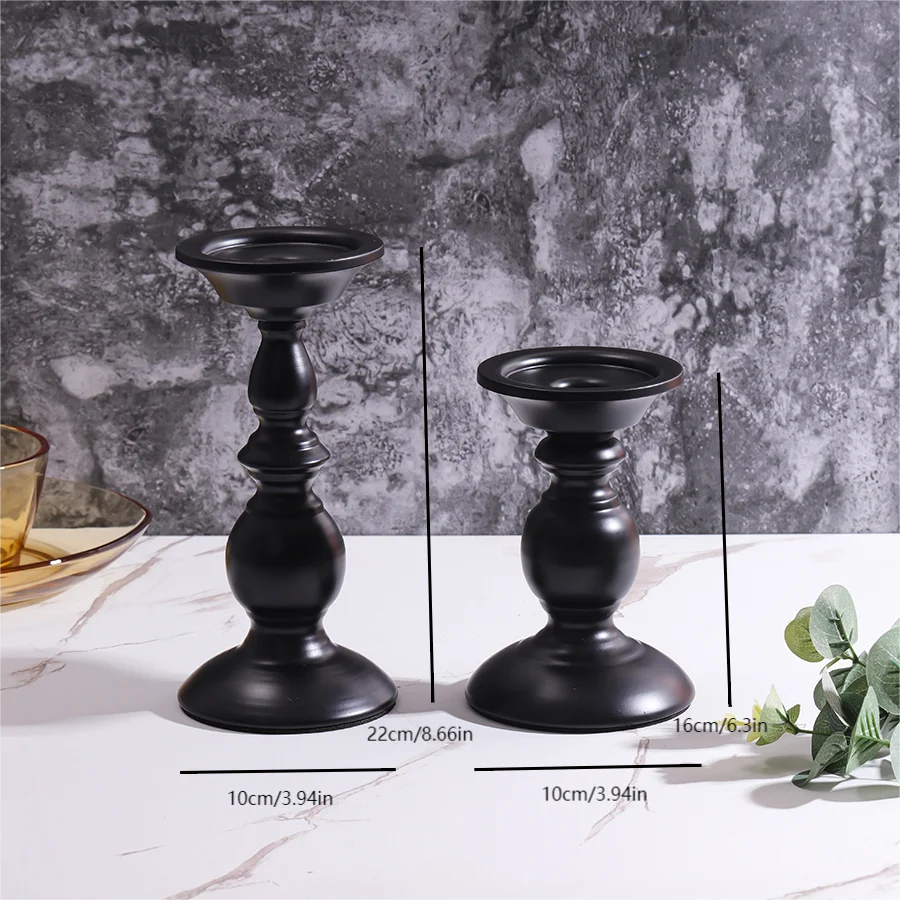 Black Iron Candlestick