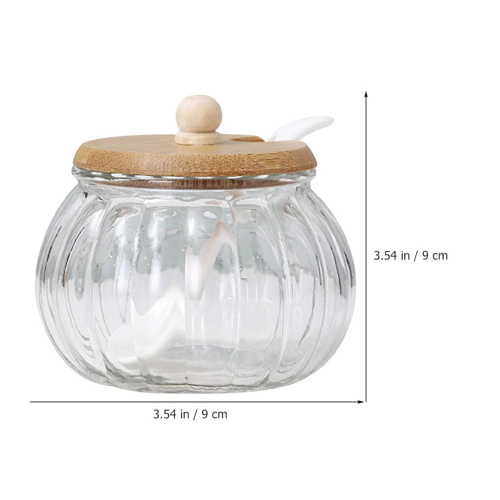 Pumpkin Style Glass Jar