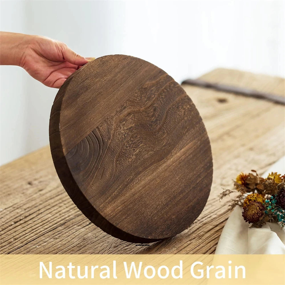 Rustic Round Vintage Serving Tray
