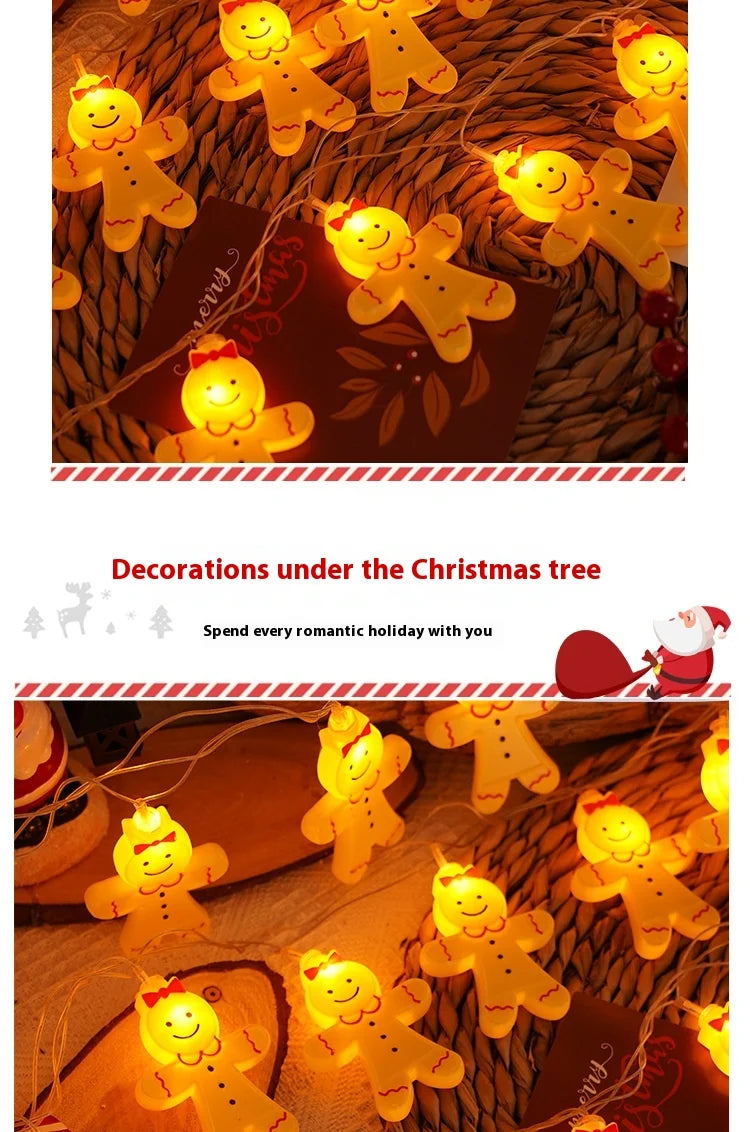 Gingerbread Man USB Powered LED String Lights
