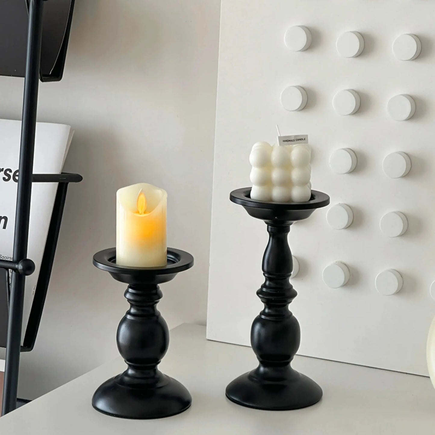 Black Iron Candlestick