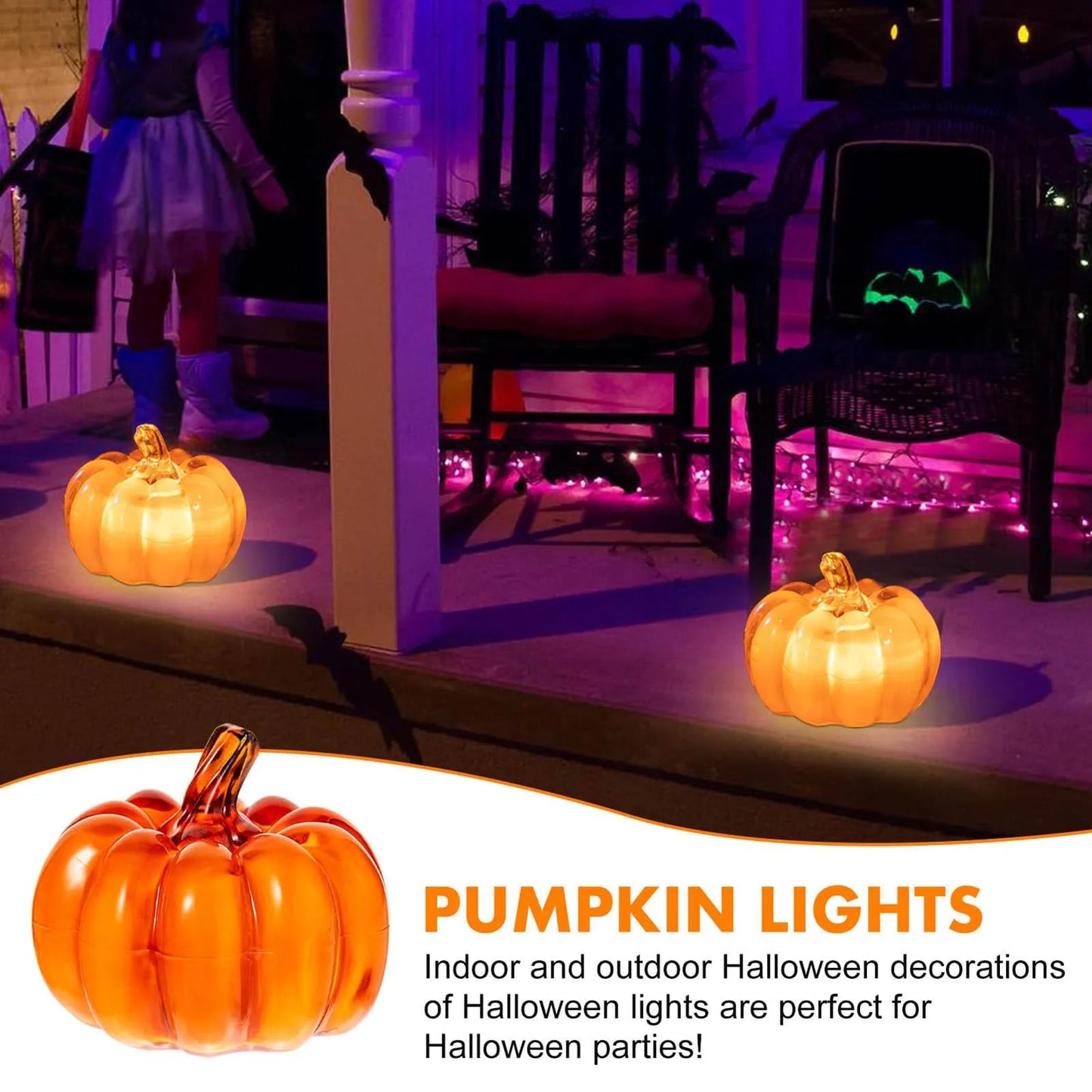 Pumpkin LED Candle
