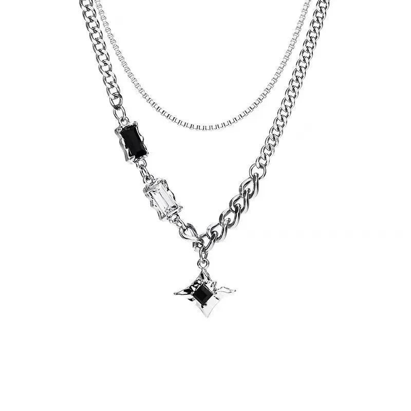 Black Star Charm Necklace