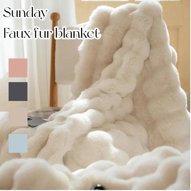 Faux Fur So Soft Plush Throw Blanket