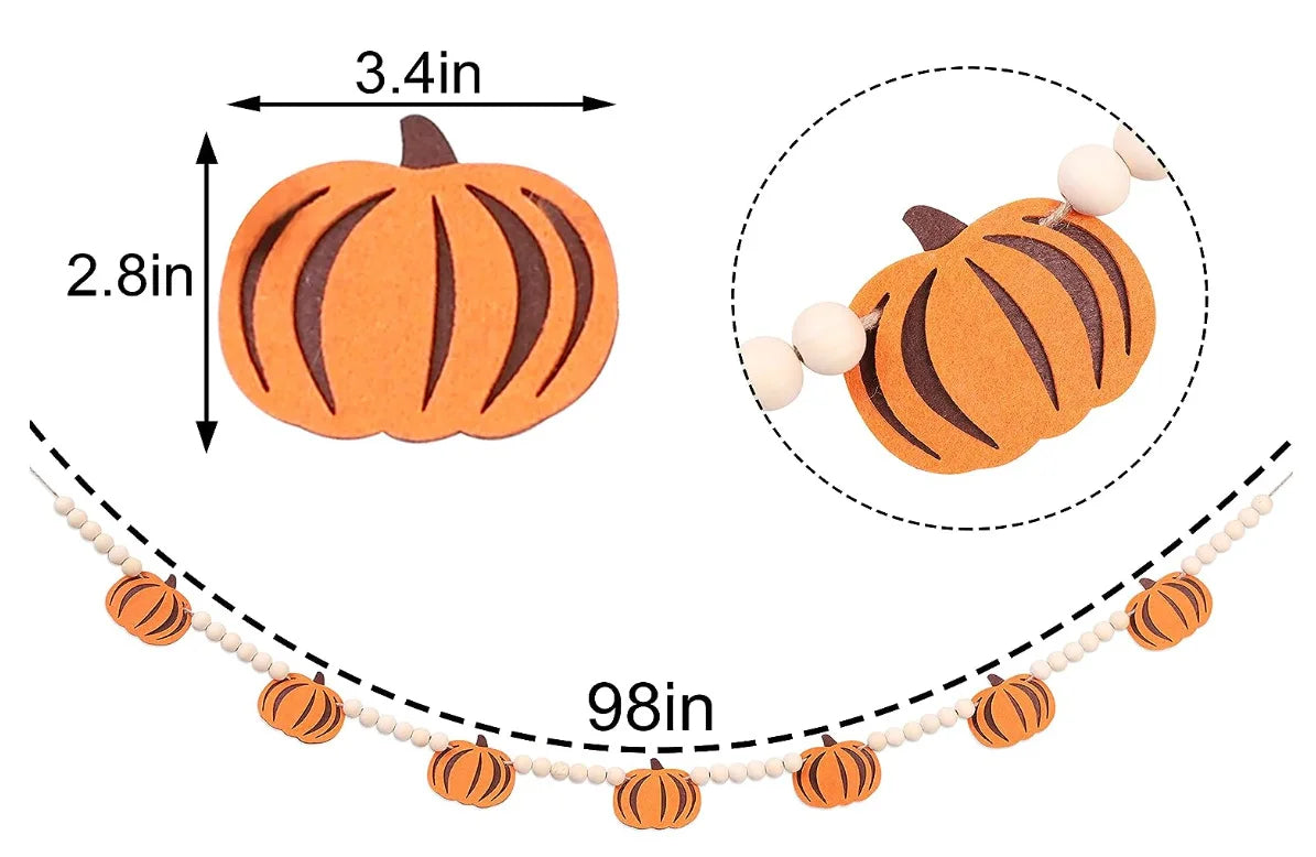 Fireplace Pumpkin Garland