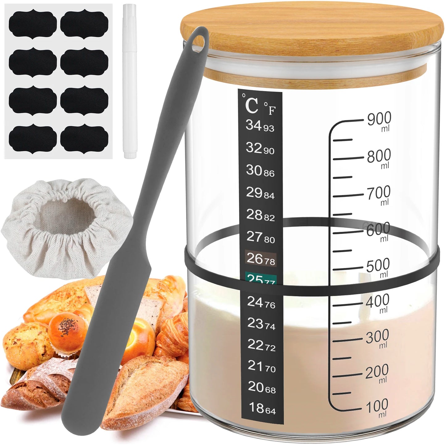 Sourdough Fermentation Jar- 900ml