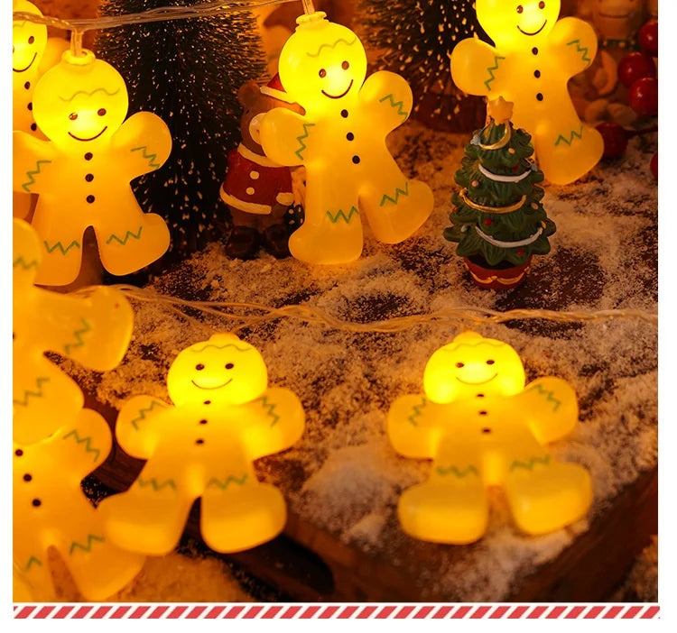 Gingerbread Man USB Powered LED String Lights