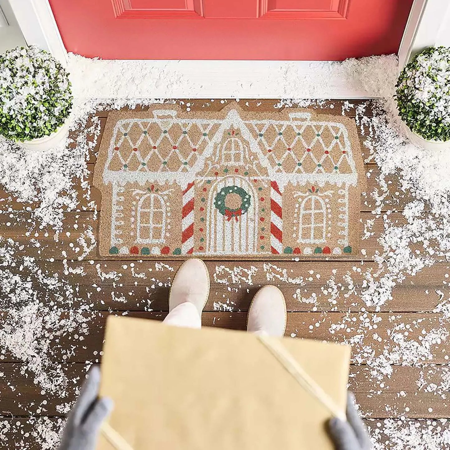 Gingerbread House Welcome Doormat