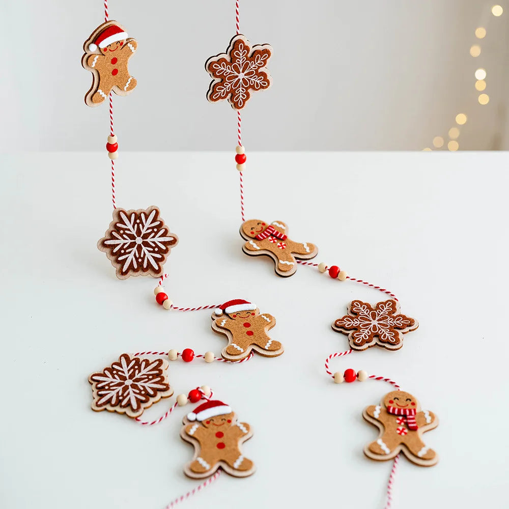 Gingerbread Man Felt Garland String