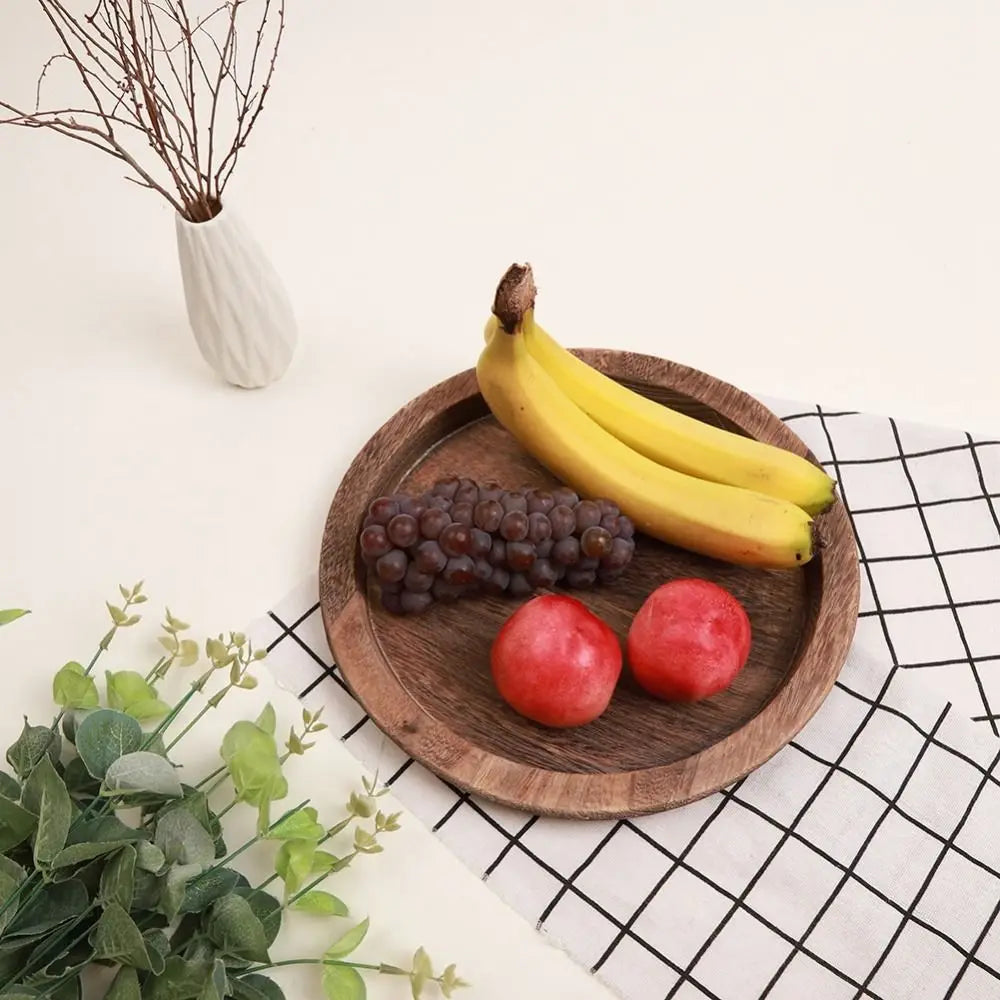 Round Wooden Tray