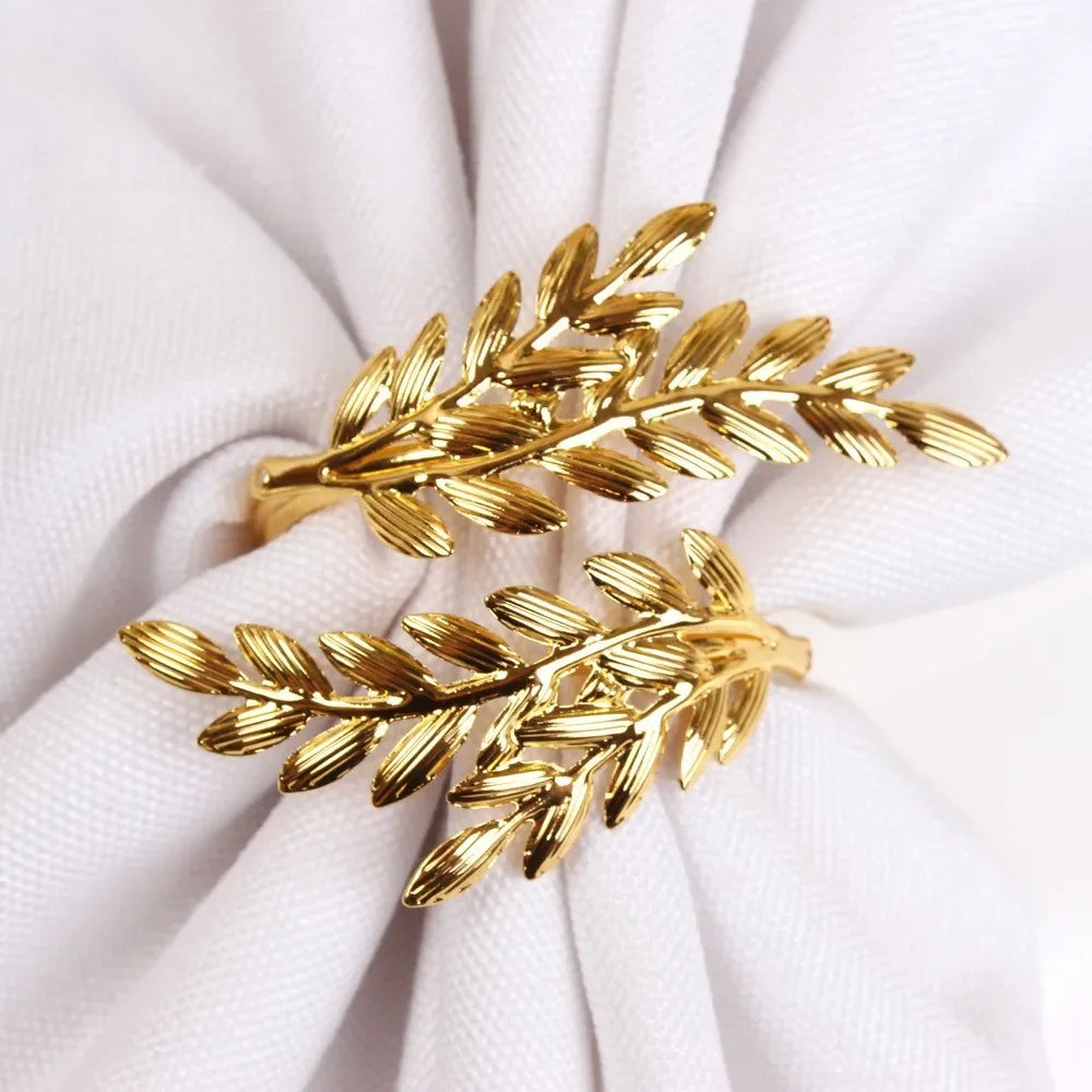Napkin Rings- Gold Leaf