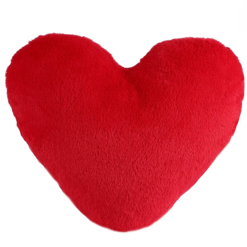 The Softest Faux Rabbit Fur Heart Shaped Pillow
