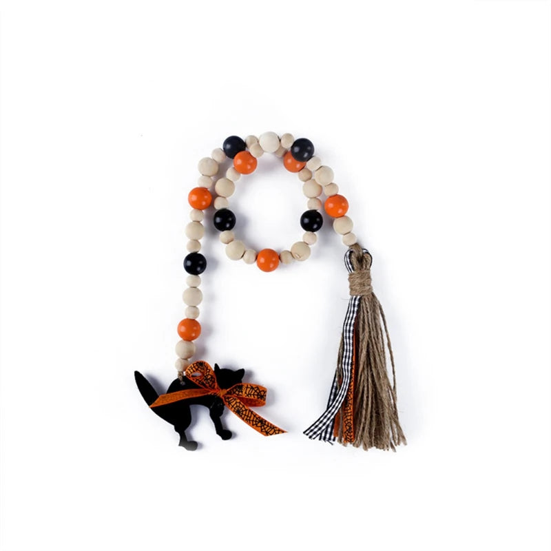 Halloween Wood Bead Garland