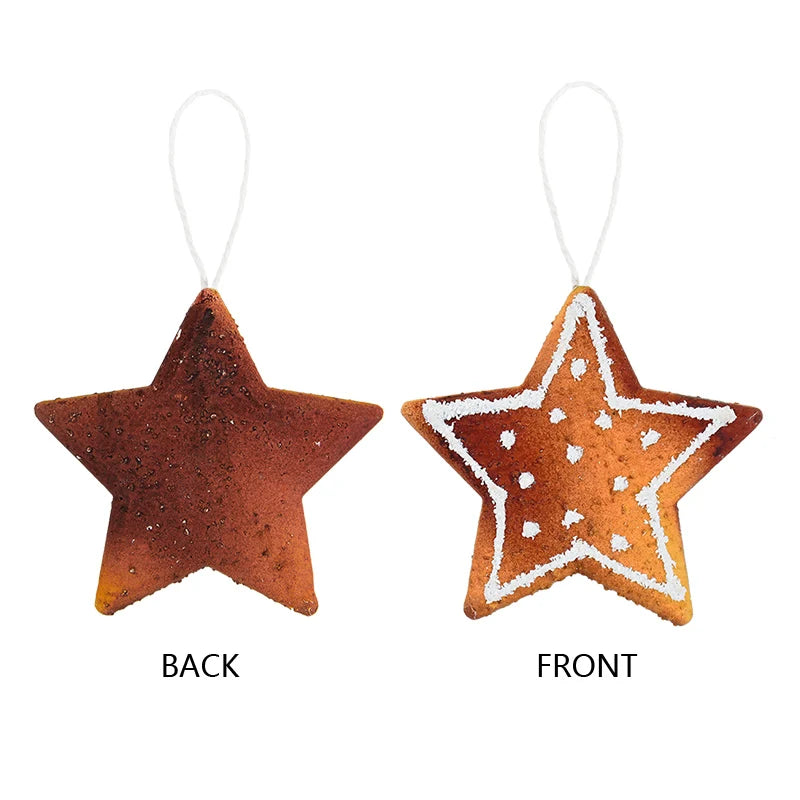 Gingerbread Man, Star, Ball, Donut, Cake & Snowflake 6 pc set Hanging Ornaments