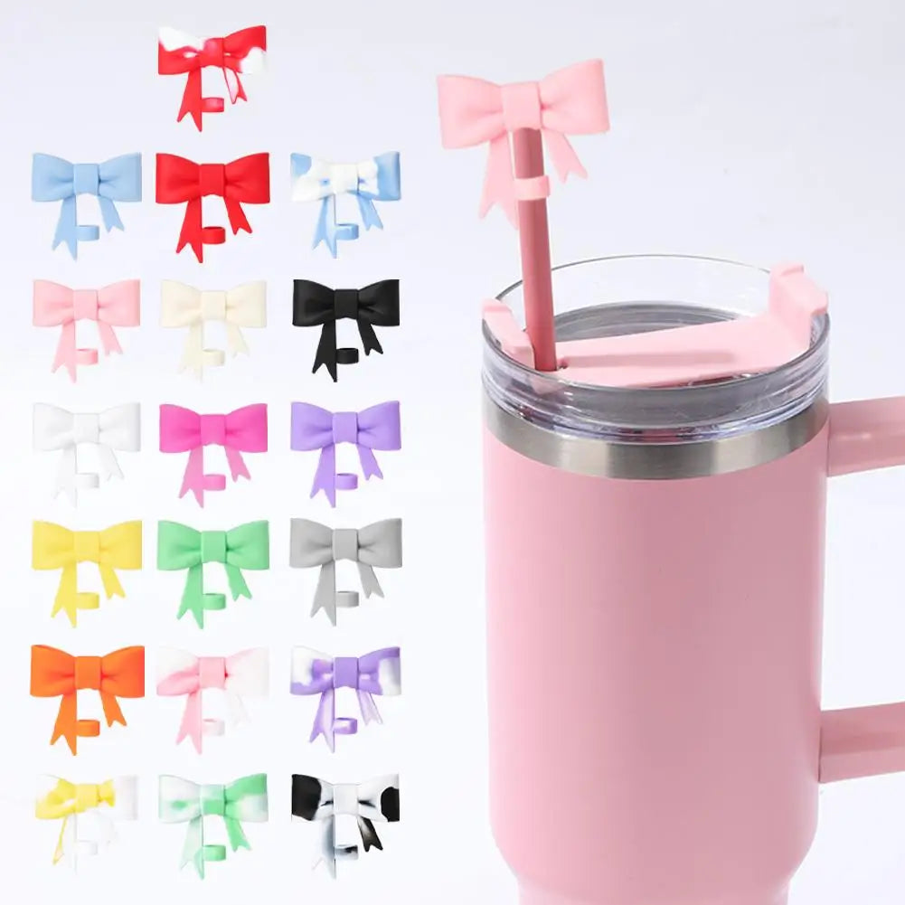 Bow & Halloween- themed Straw Covers Caps for Stanley Cups