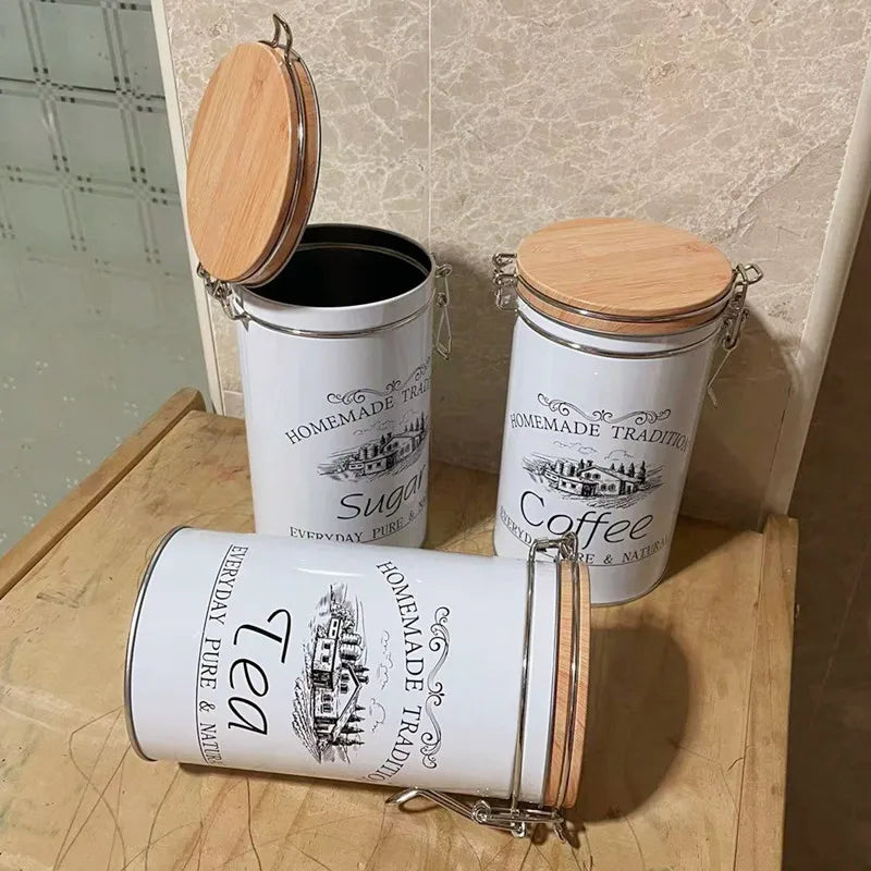 Vintage Metal Kitchen Canister