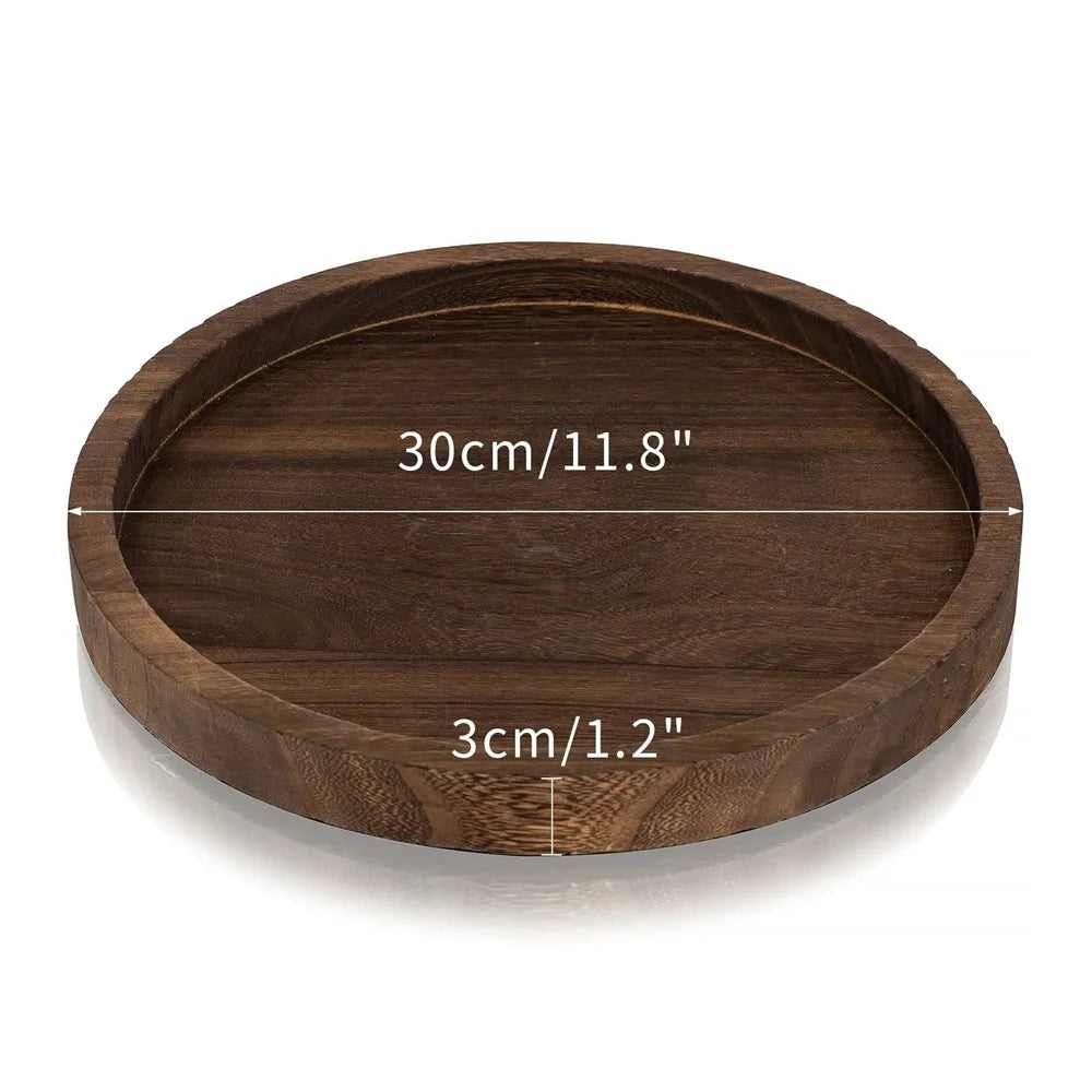Rustic Round Vintage Serving Tray