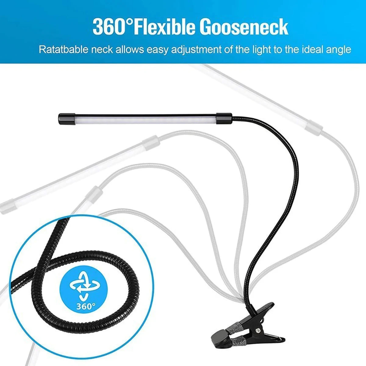 For the Office- 10W LED Desk Lamp with Clamp