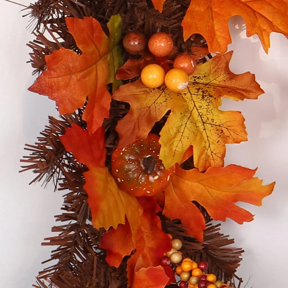 Thanksgiving Artificial Berry Maple Leaf Pine Cone Garland