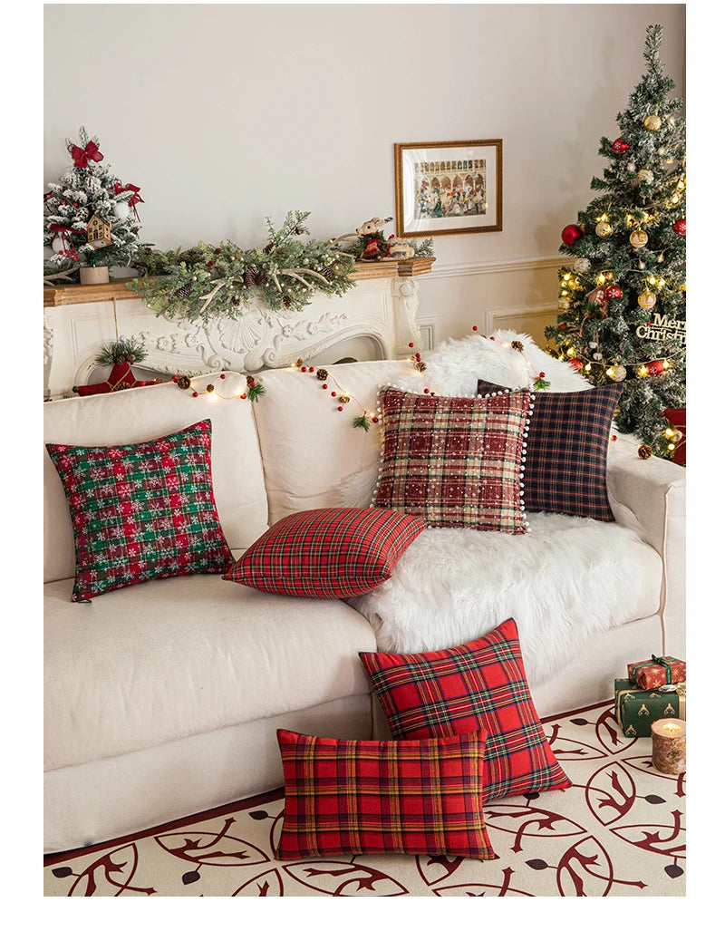 Plaid Pillow Cover