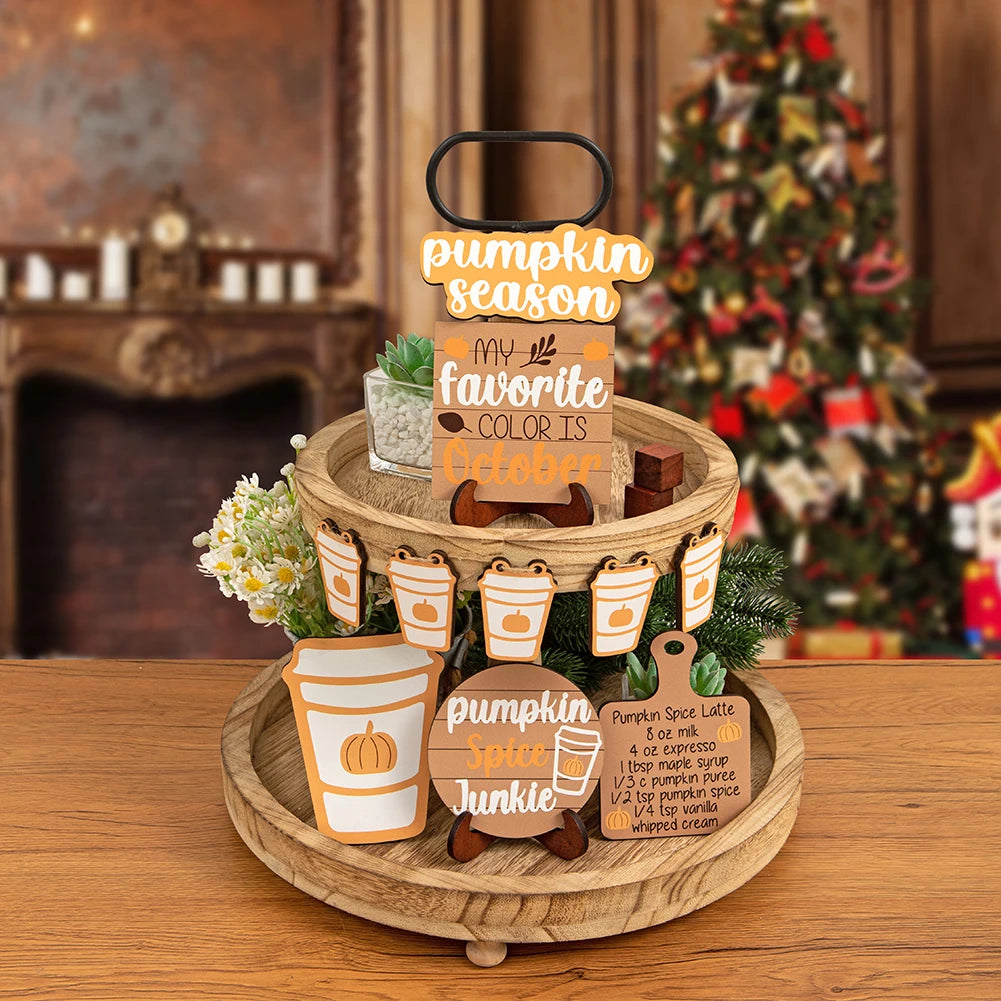 Tiered Tray Decor- Fun Fall Coffee