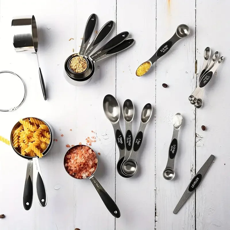 Stainless Steel Magnetic Measuring Cup and Spoon Set