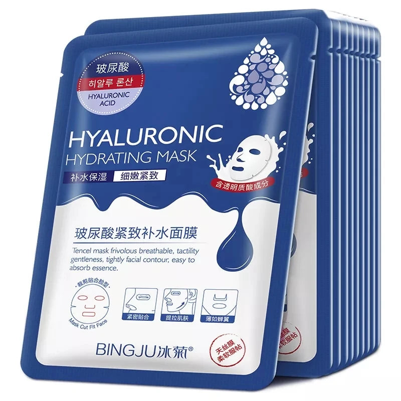 20pcs Hyaluronic Acid & Collagen Face Mask- Korean Skin Care