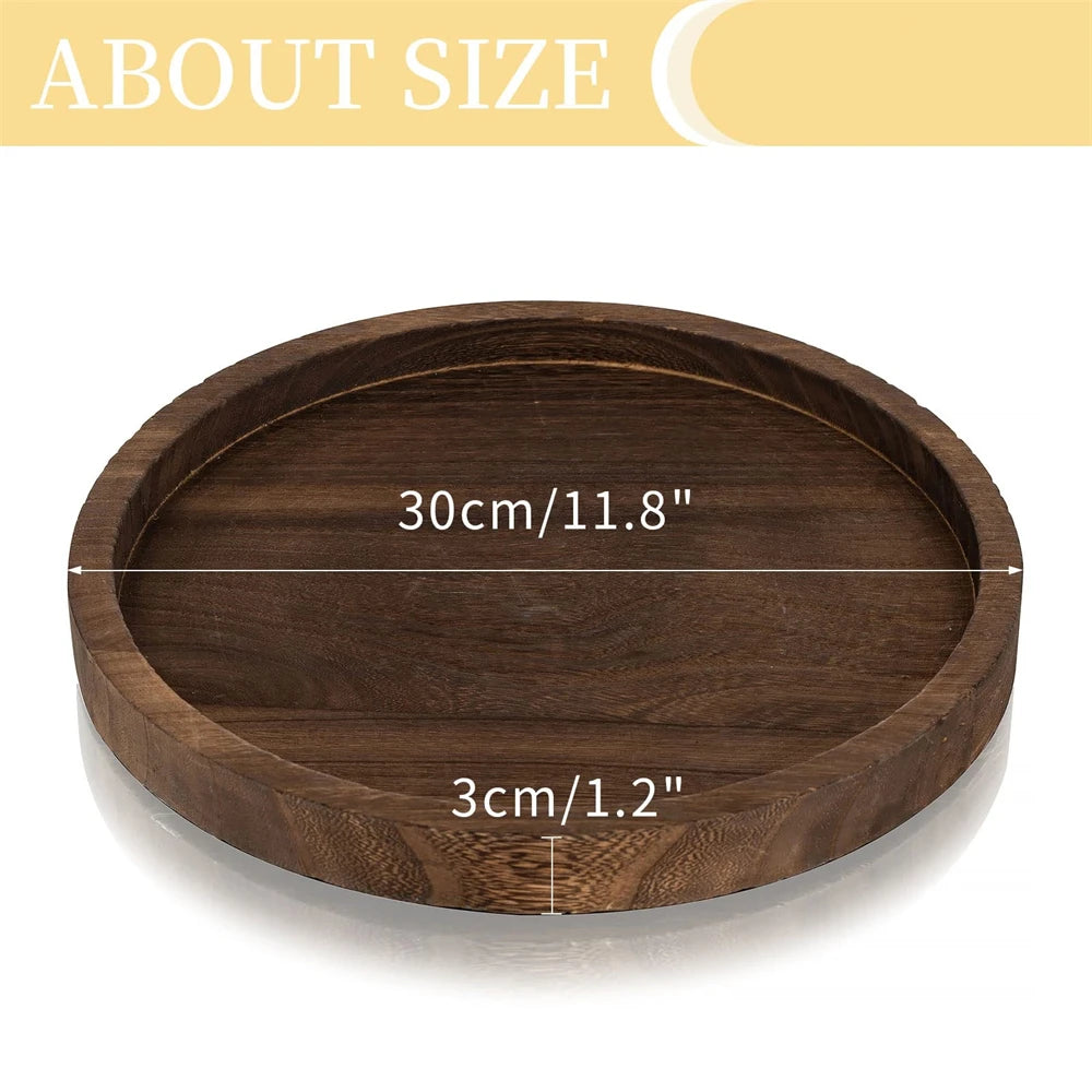 Rustic Round Vintage Serving Tray